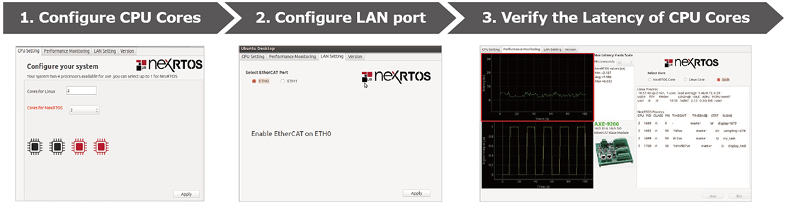 NexRTOS Function and UI